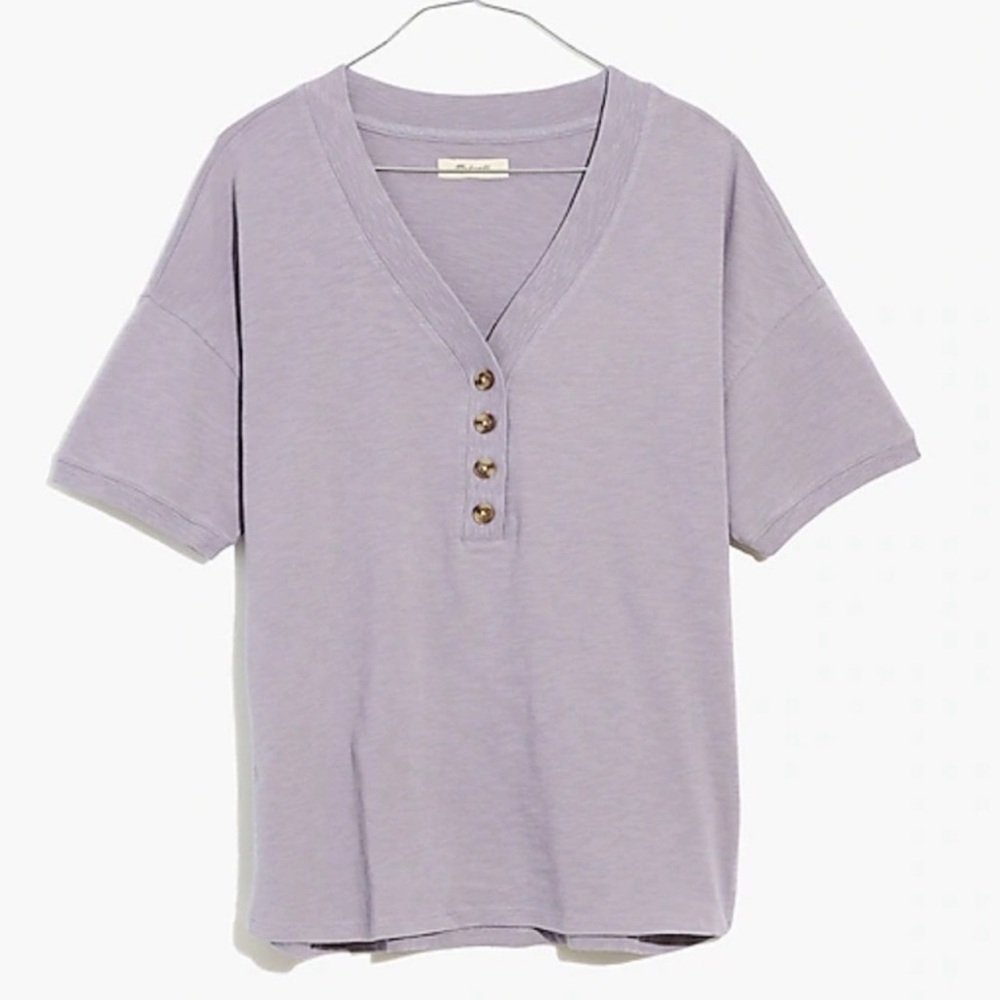 Madewell Relaxed Henley Shirt Sleeve Tee Medium